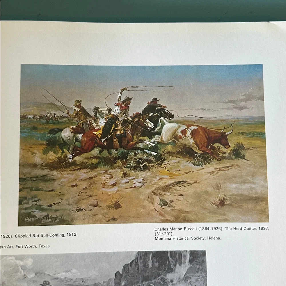 American Realism Hardcover Art Book - Tan, Green